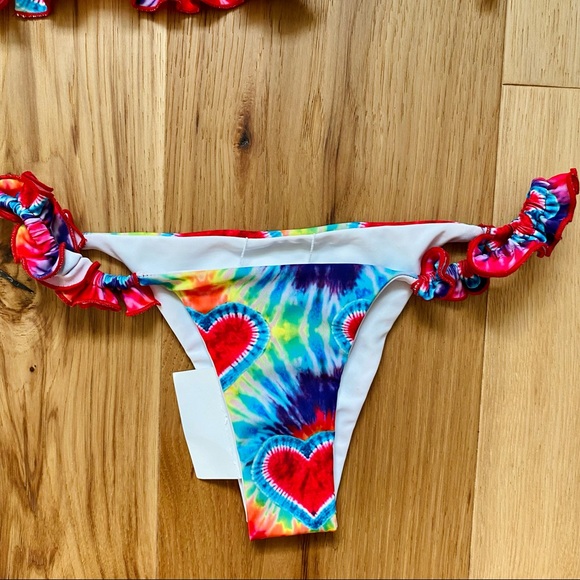 DANNIJO x Kai Lani bikini collab Tie Dye Skimpy Bikini NWT Large top XS bottoms - Picture 7 of 15